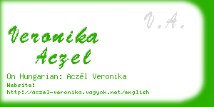 veronika aczel business card