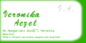 veronika aczel business card